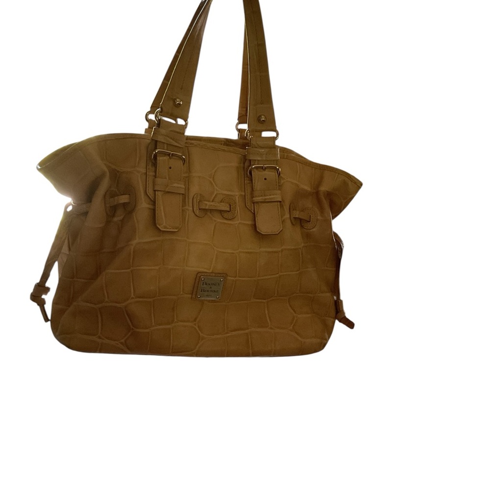 Dooney & Bourke Tan Crocodile-Embossed Tote